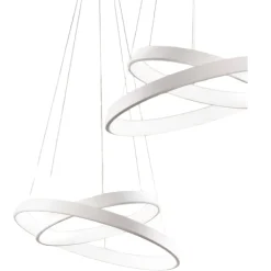 Affralux anelli diodi lampadario led 54w 3200k particolare bianco moderno