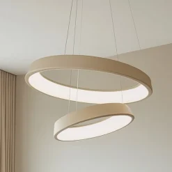 Affralux anelli diodi sabbia lampadario cerchi led 54w 3200k tortora