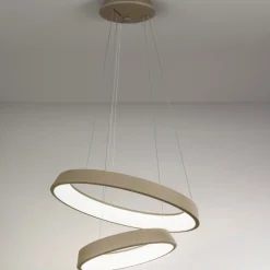 Affralux anelli diodi sabbia lampadario cerchi led 54w 3200k tortora
