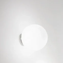 Affralux applique potiri moderna sfera vetro bianco 25cm