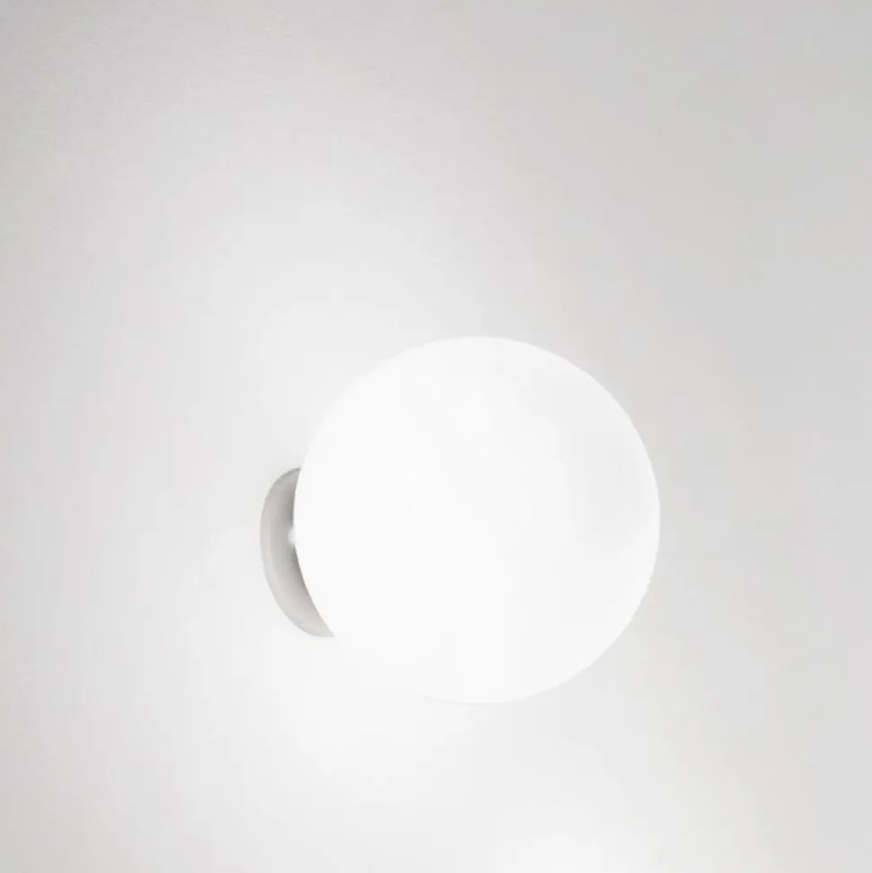 Affralux applique potiri moderna sfera vetro bianco 25cm