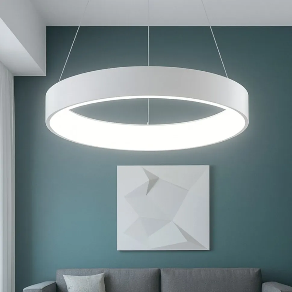 Affralux band diodi cerchio bianco 80cm lampadario moderno da soggiorno