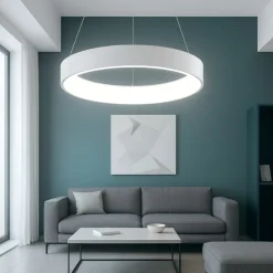 Affralux band diodi cerchio bianco 80cm lampadario moderno da soggiorno