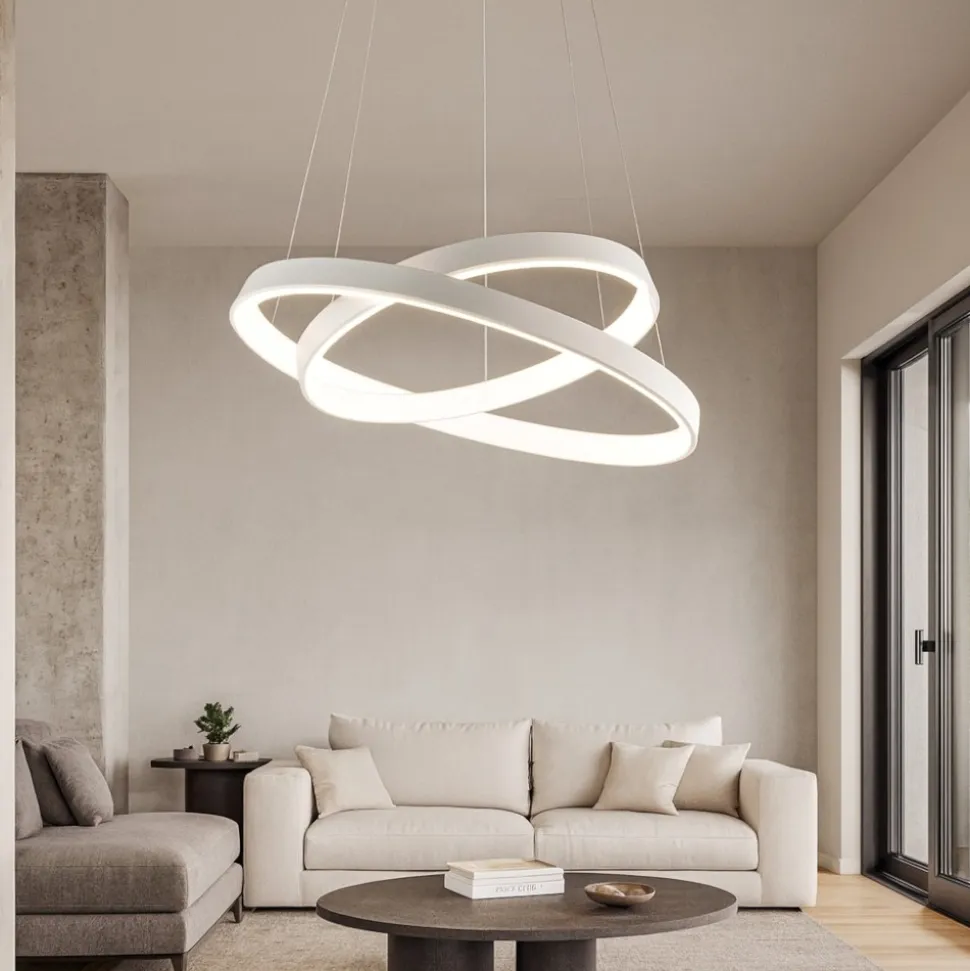 Affralux diodi lampadario per soggiorno moderno led 82w 3200k bianco