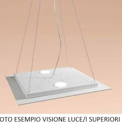 Affralux flet lampadario quadrato moderno bianco
