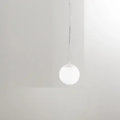 Affralux lampada a sospensione potiri moderna sfera vetro bianco