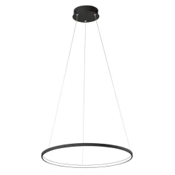 Affralux lampadario aluring led 26w 3200k cerchio nero moderno