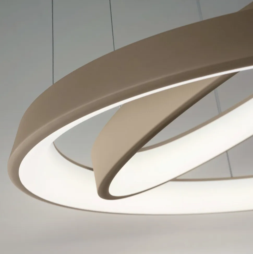 Affralux lampadario diodi sabbia led 82w 3200k cerchi per soggiorno