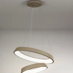 Affralux lampadario diodi sabbia led 82w 3200k cerchi per soggiorno