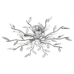 Affralux plafoniera per camera da letto petali di cristallo