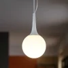 Affralux potiri lampada a sospensione sfera vetro bianca moderna
