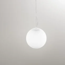 Affralux potiri lampada a sospensione sfera vetro bianco