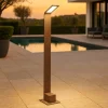 Agos pt h80 ideal lux lampione marrone per esterno led 9w 4000k