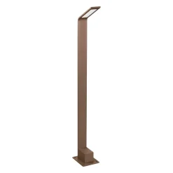 Agos pt h80 ideal lux lampione marrone per esterno led 9w 4000k