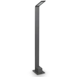 Agos pt h80 lampione da esterno ip54 led 3000k antracite spessore sottile