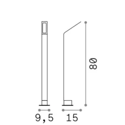 Agos pt 3000k lampione per esterno marrone design moderno