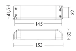 Alimentatore ts202 tensione continua 24v ip20 per strisce led 220-240v/50-60hz 24v max 30w
