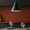 A-line sp1 d30 ideal lux lampadario cono nero per cucina moderna