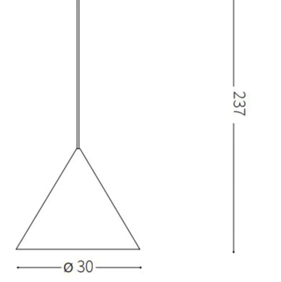 A-line sp1 d30 ideal lux lampadario cono nero per cucina moderna