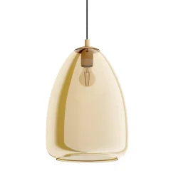 Alobrase eglo lampadario oro vetri ambra per soggiorno