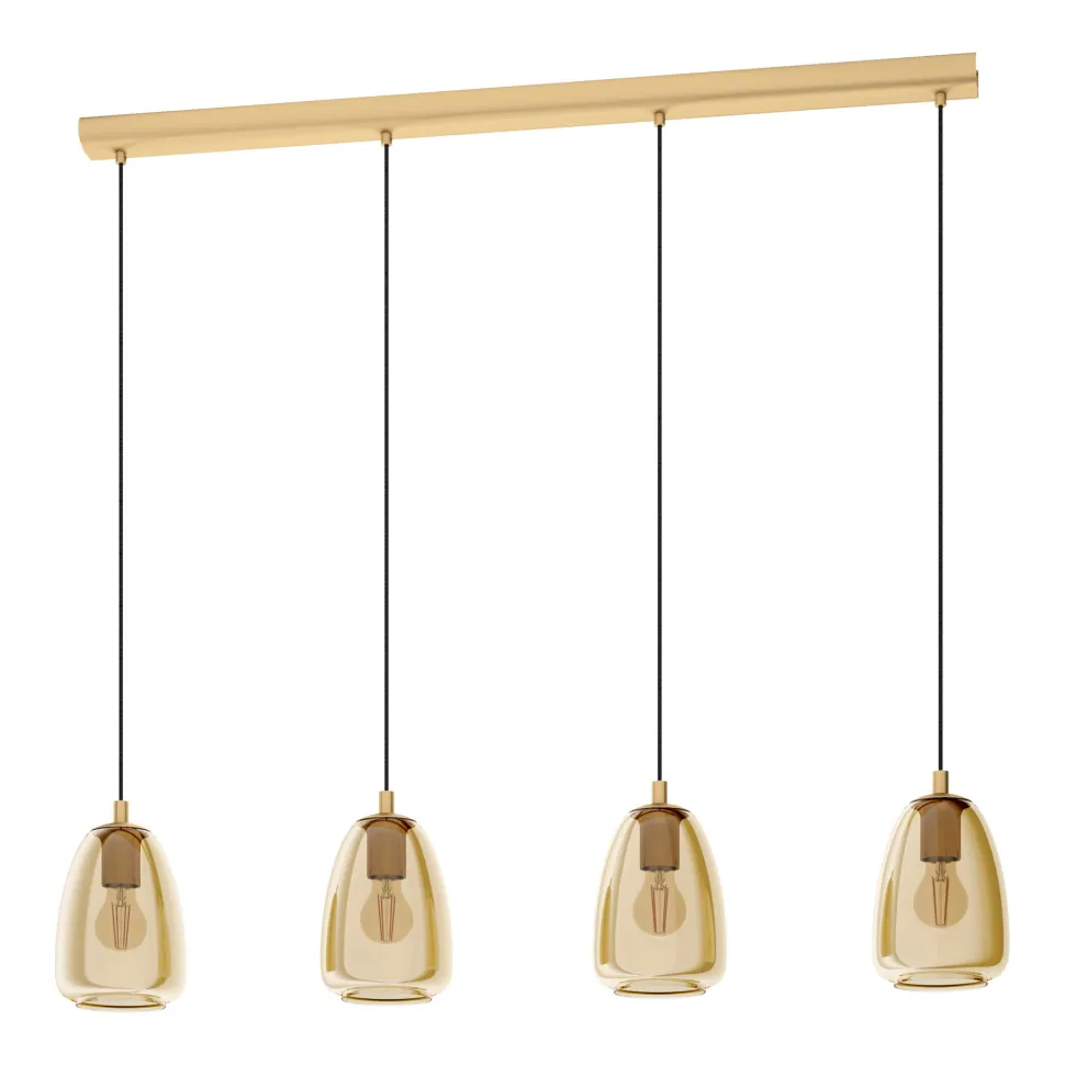 Alobrase eglo lampadario oro vetri ambra per soggiorno