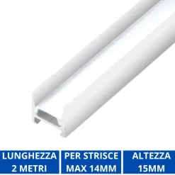 Alto ideal lux profilo bianco per strisce led max 14mm