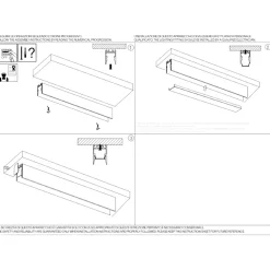 Alto ideal lux profilo bianco per strisce led max 14mm