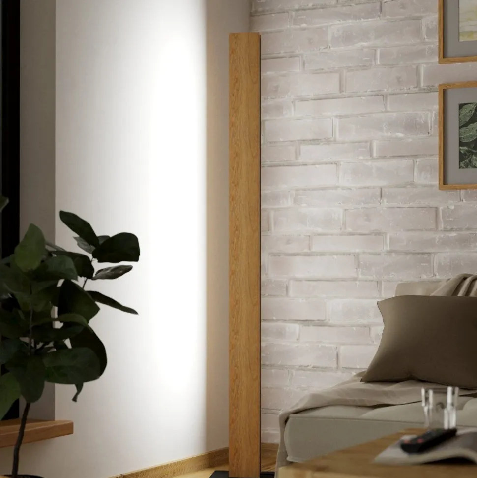 Anchorena-z eglo lampada da terra piantana in legno led rgb da 2700k a 6500k controllo remoto app