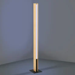 Anchorena-z eglo lampada da terra piantana in legno led rgb da 2700k a 6500k controllo remoto app