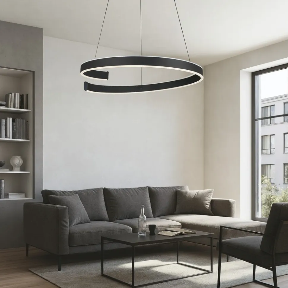 Andabaia z eglo lampadario moderno circolare led da 3000k a 6500k