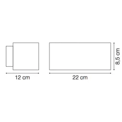 Andromeda ap1 applique da esterno ip55 antracite ideal lux