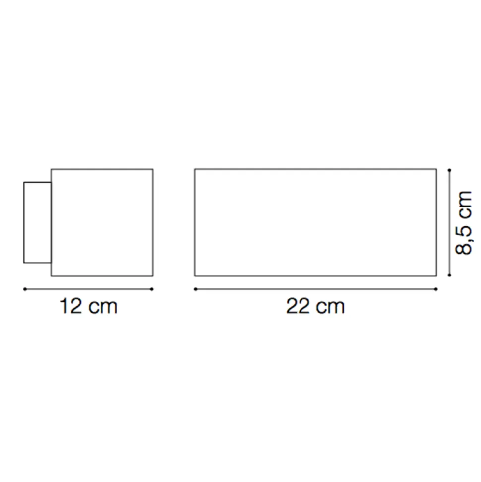 Andromeda ap1 applique da esterno ip55 antracite ideal lux