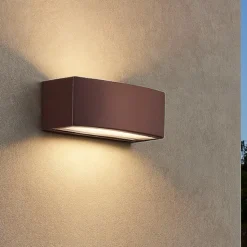 Andromeda ap1 coffee applique da esterno marrone ideal lux