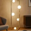 Angolo pt5 ideal lux lampada da terra design dorata