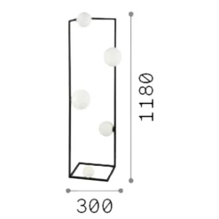 Angolo pt5 ideal lux lampada da terra design dorata