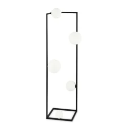 Angolo pt5 ideal lux lampada da terra nero cinque sfere vetro
