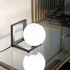 Angolo tl1 ideal lux abat-jour da comodino nera sfera bianco