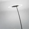Antigua nera fl linea light piantana moderna led 3000k dimmerabile