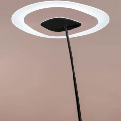 Antigua nera fl linea light piantana moderna led 3000k dimmerabile