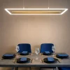 Antille oro linea light lampadario led 45w 3000k moderno