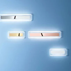 Antille s rame linea light applique vetro led 14w 3000k moderna