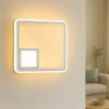 Ap dowel ondaluce applique led grigia squadrata moderna