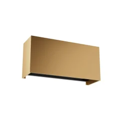 Aplique rettangolare oro ip54 led 24w dimmerabile moderna