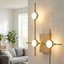 Apllique da parete moderna oro led 9w 3000k