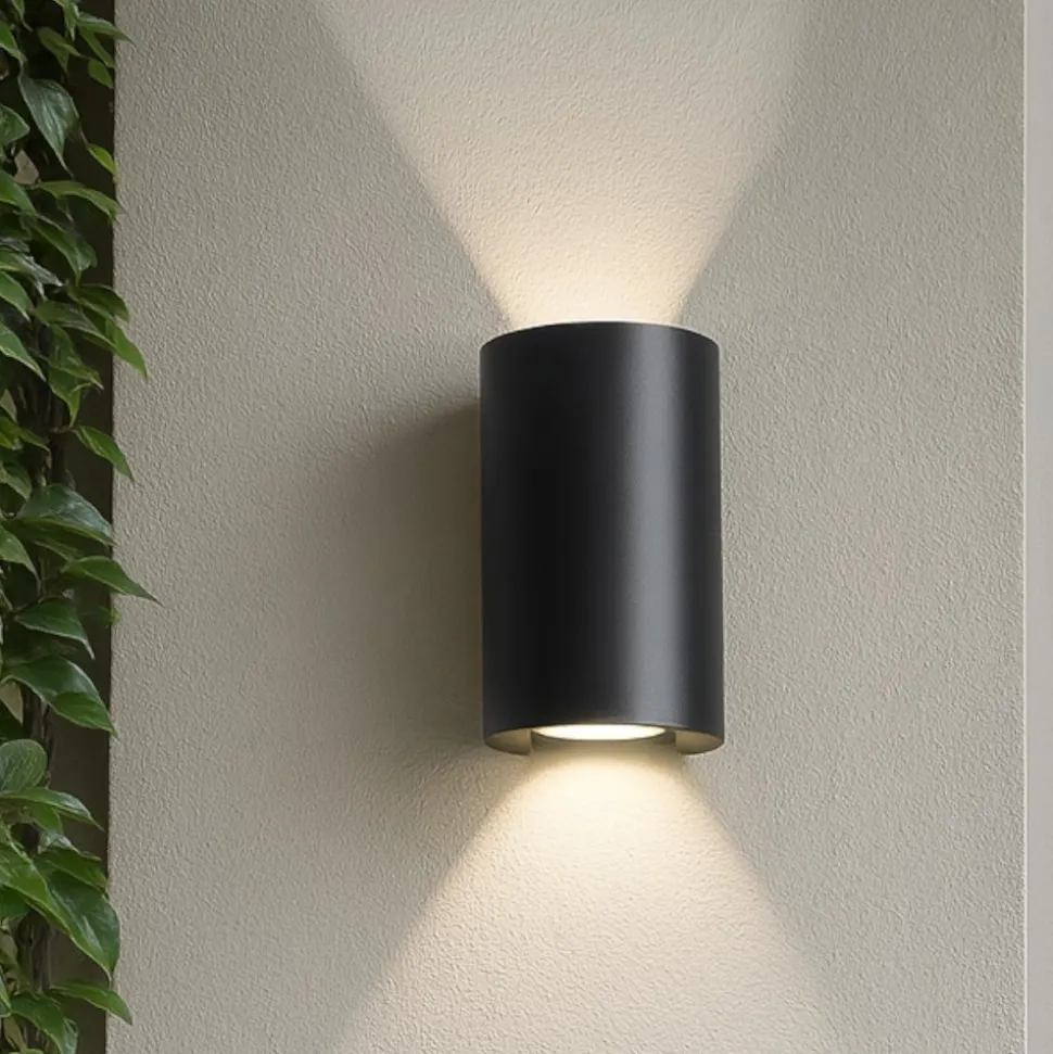 Apollo ap applique nero da esterno led 6w 4000k nero ideal lux