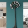 Appendiabiti albero da parete legno colore bianco grigio