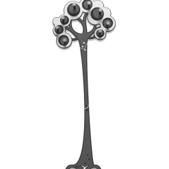 Appendiabiti albero da parete legno colore bianco grigio
