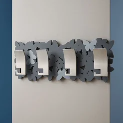 Appendiabiti a muro farfalle colore carta da zucchero design moderno per ingresso