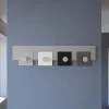 Appendiabiti a muro 4 ganci nero bianco grigio moderno