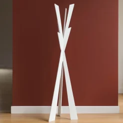 Appendiabiti bianco da ingresso design moderno